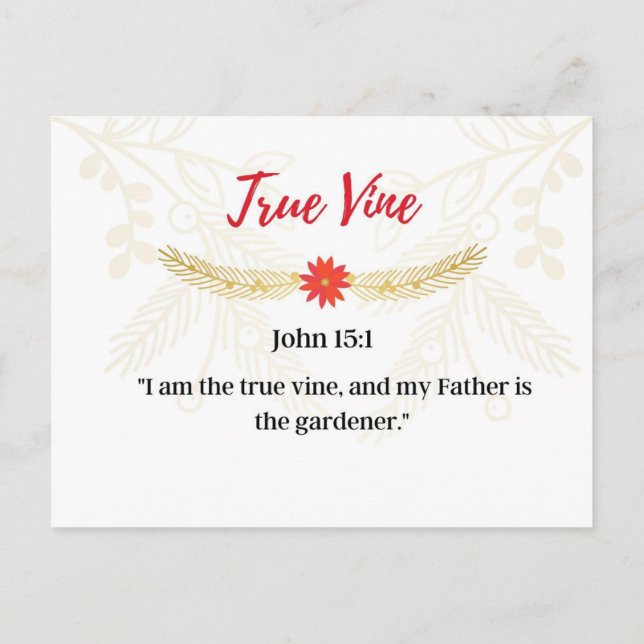 Day 20 | Names Of Jesus | True Vine Advent  Postcard (Back)