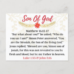 Day 21 Names Of Jesus Son Of God Advent Postcard