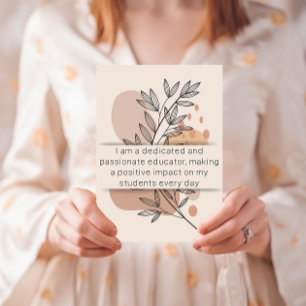 Day 2 Teacher Affirmation Daily Mental Health Card