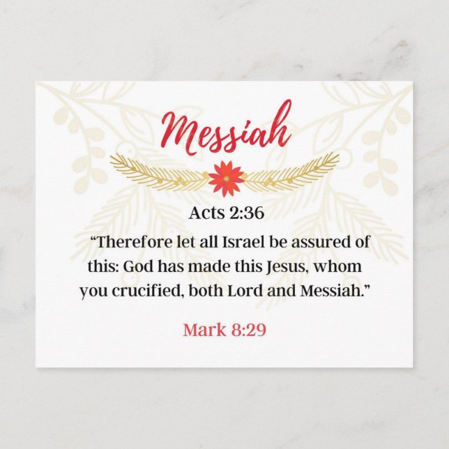 Day 3. Names Of Jesus | Messiah | Advent Calendar Postcard (Back)