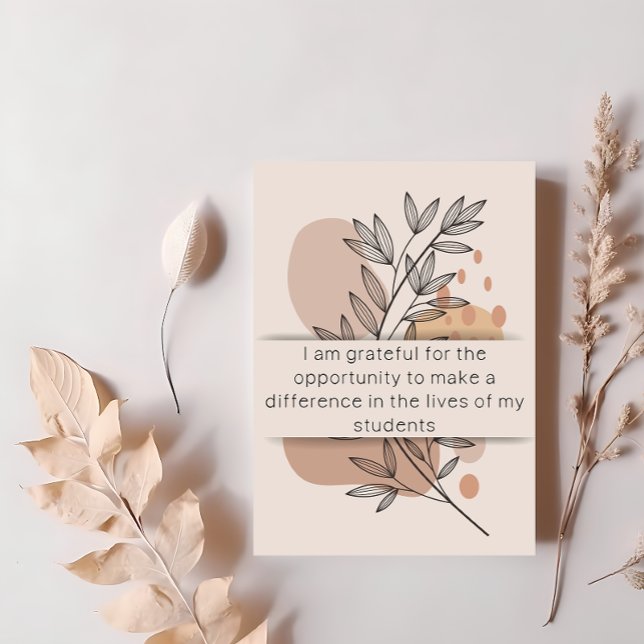 Day 9 Teacher Affirmation Daily Mental Health Card (Positive affirmation cards for teachers )