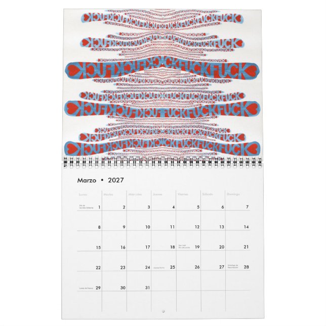 Day after day calendar (Mar 2027)