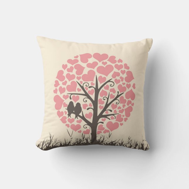 Day and Night love birds pillow (Front)