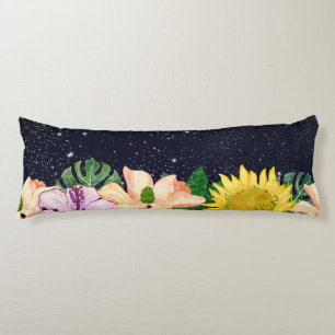 Day and Night Watercolor Garden Body Cushion