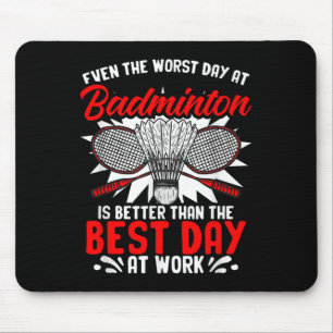 Day At Badminton Racket Shuttle Hobby Badminton Pl Mouse Pad