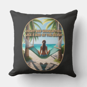 Day at the beach cushion