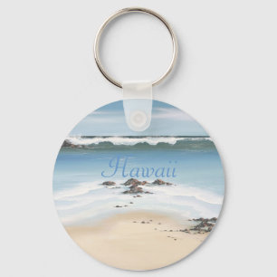 day at the beach-Hawaii Key Ring