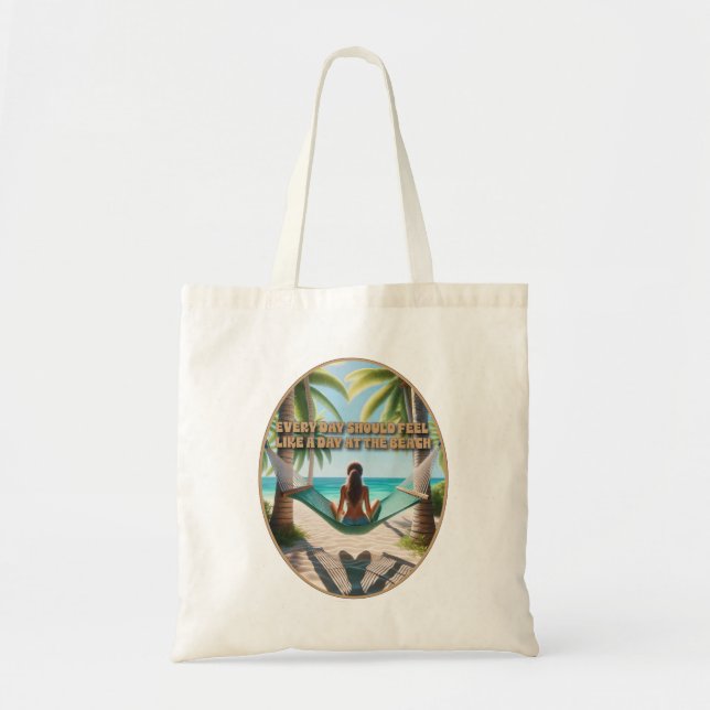 Day at the beach tote bag (Front)
