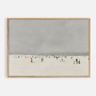 Day at the beach. Vintage  Poster