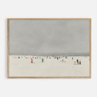 Day at the beach. Vintage  Poster