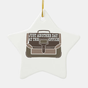 Day at the Office Ceramic Tree Decoration
