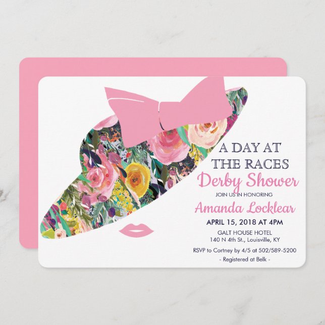 Day at the Races Bridal Shower Invitation (Front/Back)