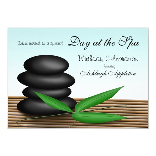 "Day at the Spa" Birthday Celebration Invitations