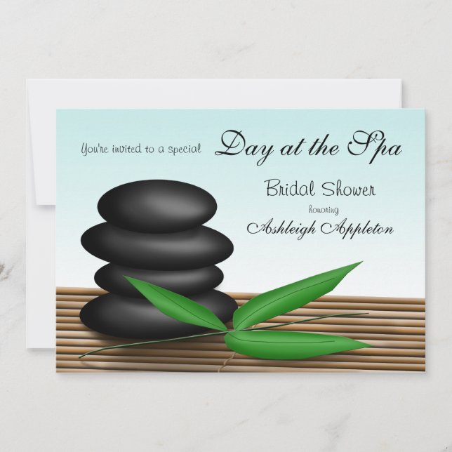 "Day at the Spa" Bridal Shower Invitations (Front)