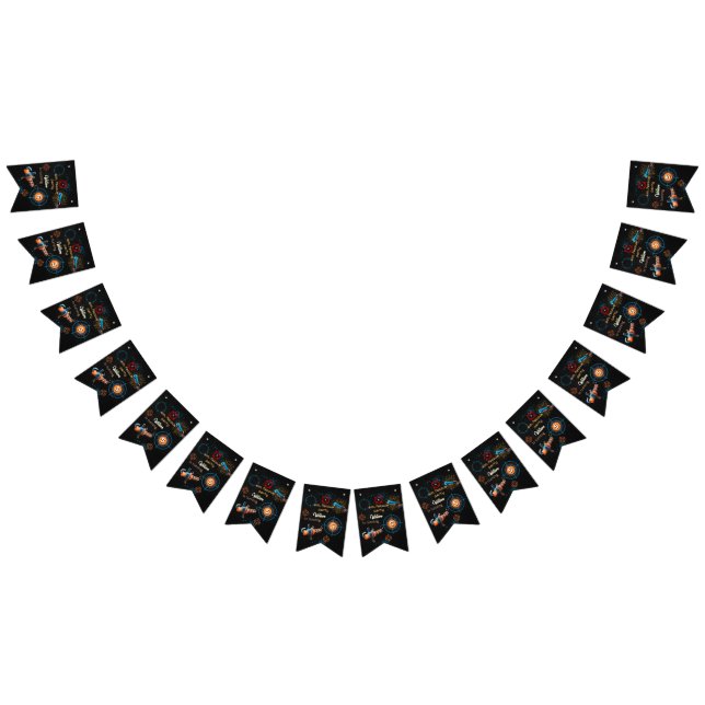 Day Boy Cool Nerf Wars Party Top Gun 5th Birthday Bunting (All)