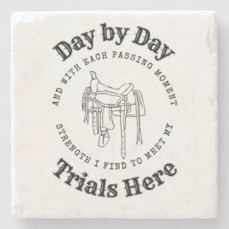 Day by Day Saddle Design Stone Coaster