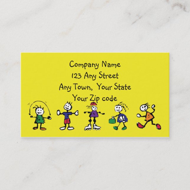 day care,child care, teacher or  babysitting business card (Front)