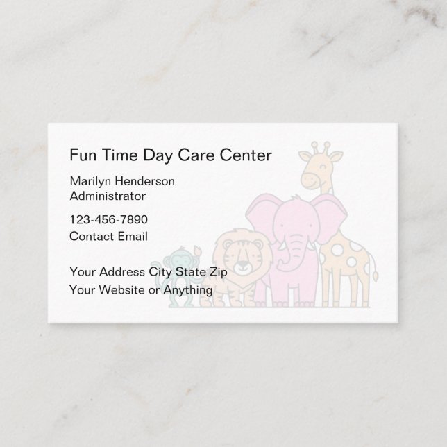 Day Care Nursery School Business Cards (Front)