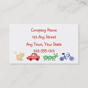 Day care or Childcare Worker  Centre Business Card