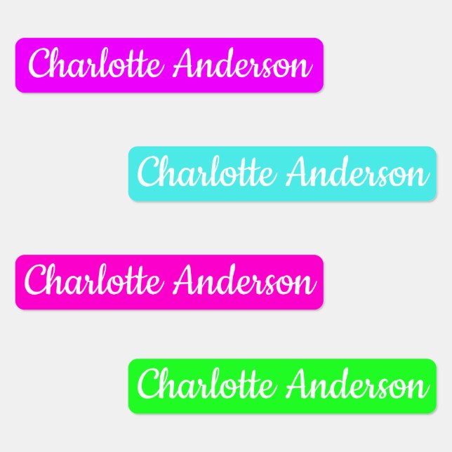 Day Care / School Custom Name Neon Colours  (Group)