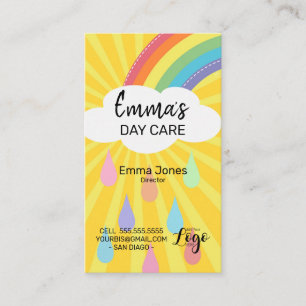day care sun sunny summer outside nursery business card