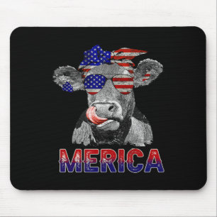 Day Cow Merica 4th Of July Cows Lovers Mouse Pad