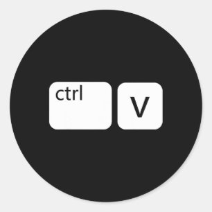 Day Ctrl C Amp Ctrl V Dad Amp Ba Classic Round Sticker