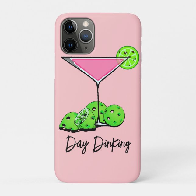 Day Dinking Cosmo Pink Cocktail, Pickleball Limes Case-Mate iPhone Case (Back)