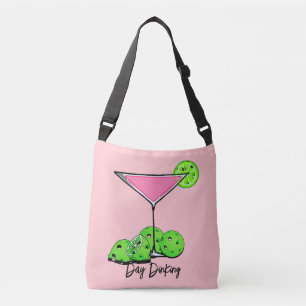 Day Dinking Cosmo Pink Cocktail, Pickleball Limes Crossbody Bag
