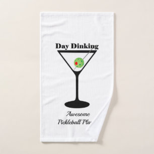 Day Dinking Personalised Pickleball Sweat Sport Hand Towel