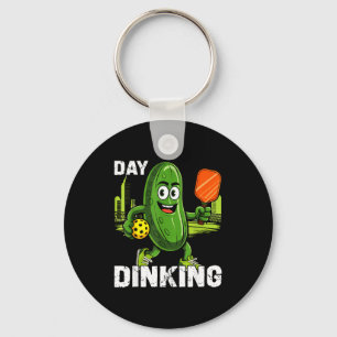 Day dinking pickleball funny dink women men pickle key ring