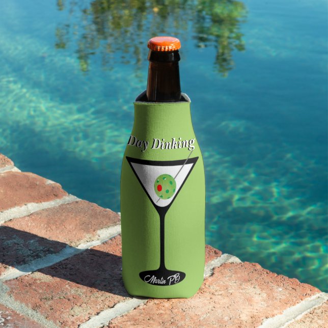 Day Dinking - Pickleball Martini Olive Pickleball Bottle Cooler (In Situ Pool)