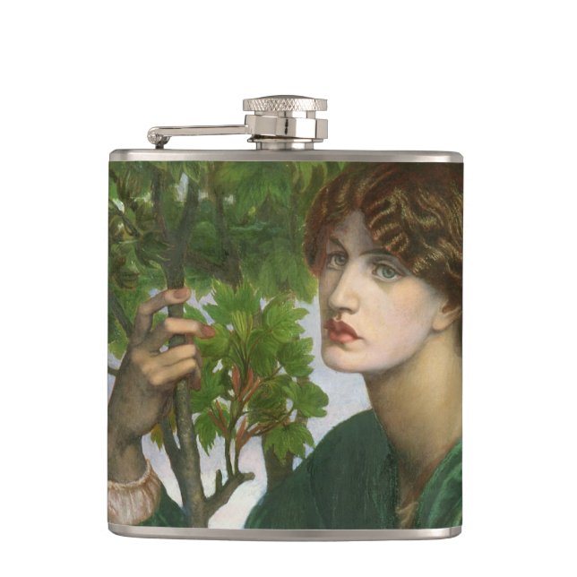 Day Dream, 1880 Hip Flask (Front)