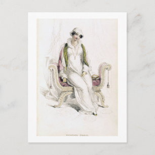Day dress, fashion plate from Ackermann's Reposito Postcard