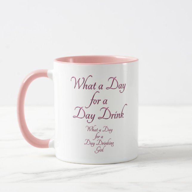 DAY DRINK - FOR HER! by Jeff Willis Art Mug (Left)