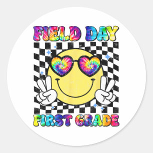 Day First Grade Student Teacher Last Day Of School Classic Round Sticker