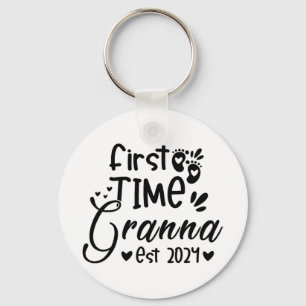Day First Time Granna Est 2024 Key Ring