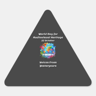Day for Audiovisual Heritage. 27 October. Triangle Sticker