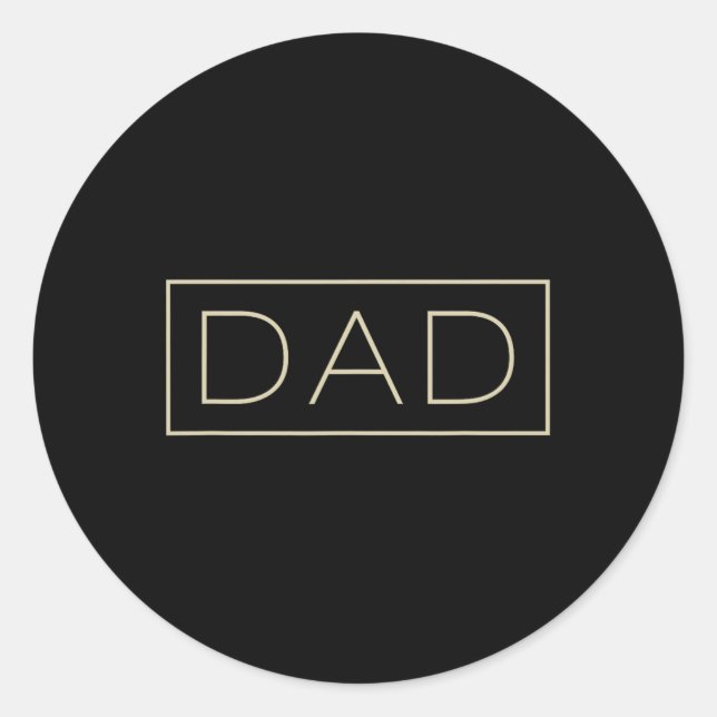 Day For New Dad  Classic Round Sticker (Front)