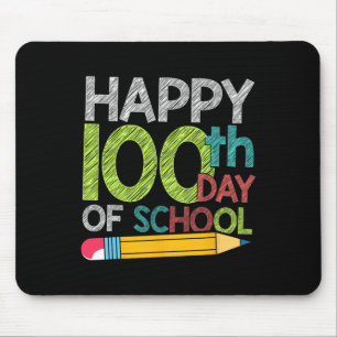 Day Gift Student Kids Happy 100 Days Of School Mouse Pad