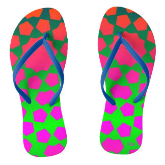Day Glo Spanish Stars Thongs