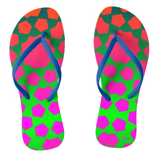 Day Glo Spanish Stars Thongs (Footbed)