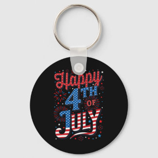 Day Happy 4th Of July  Key Ring