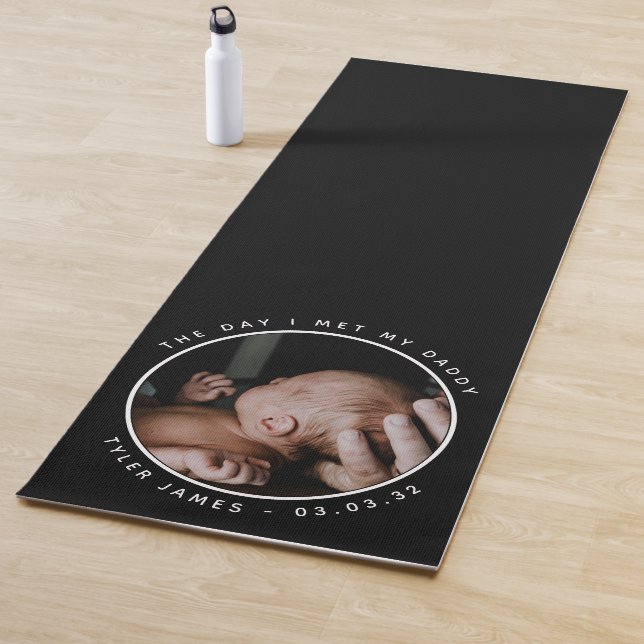 Day I Met My Daddy Photo New Father Gift Yoga Mat (In Situ)