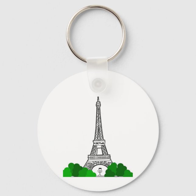 Day In Paris Key Ring (Front)