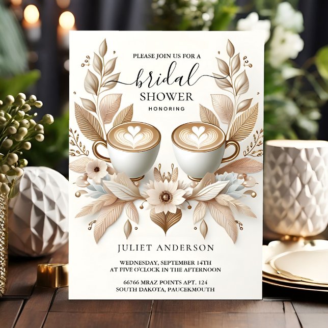 Day Italian Coffee Sorrento Casual Bridal Shower Invitation (Creator Uploaded)