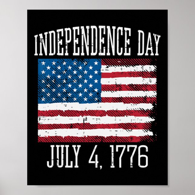 Day July 4 1776 4th July America Men Women Kids  Poster (Front)