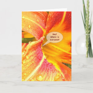 Day Lily Close Crop Missing You version 2 Card