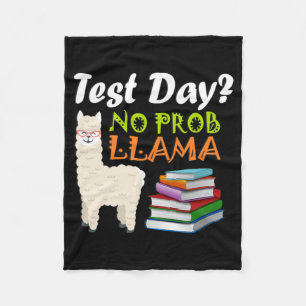Day Llama Teacher Exam Teaching Student Shirt Fleece Blanket