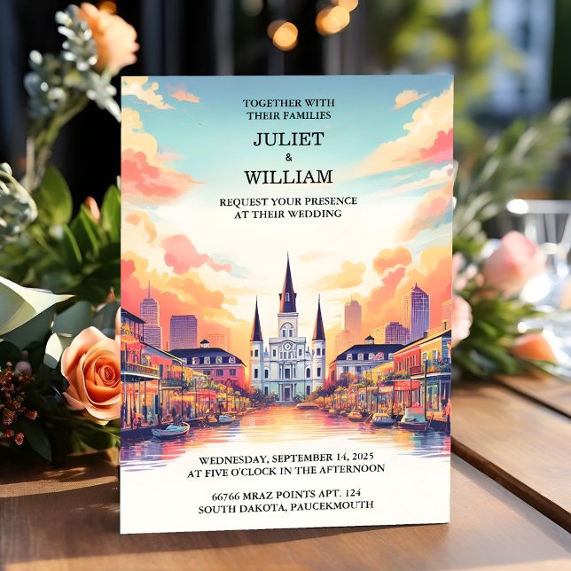 Day Lobster Beach Ocean Summer New Orleans Wedding Invitation (Creator Uploaded)